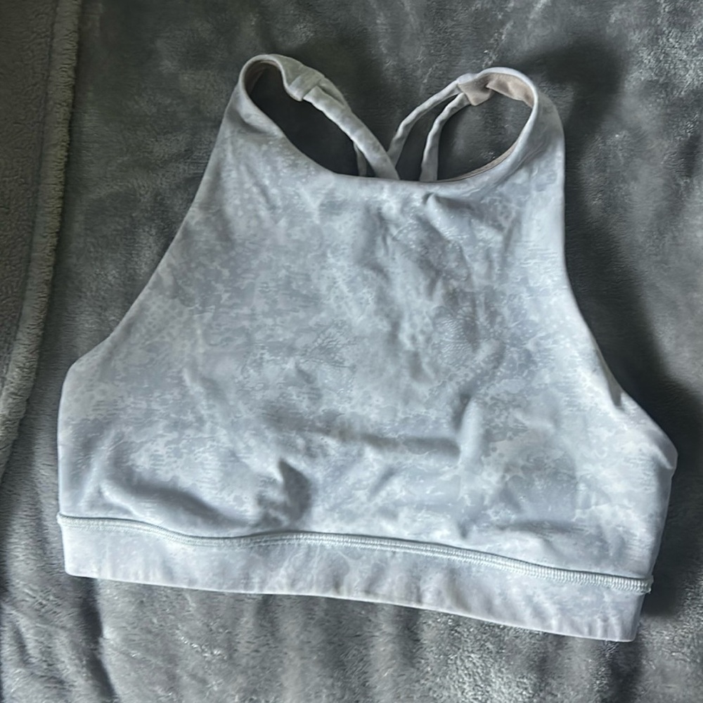 Lululemon Energy Bra High Neck *Medium Support, B/C Cup Future Oasis Grey Multi